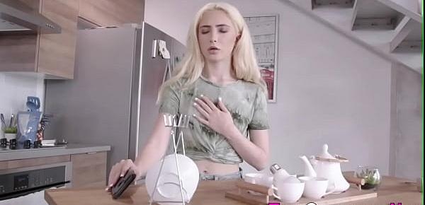  Eaten out teen gets pounded and cum filled